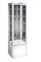 Como White - Floor Standing 4 sided glass display fridge