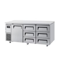 Turbo Air K-Series KUR18-3D-6-N(HC) Stainless Steel 1 Solid Door 6 Drawers Under Bench Refrigerator 