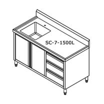 SC-7-1500L-H Cabinet with Left Sink