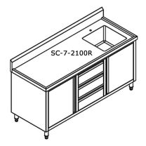 SC-7-2100R-H Cabinet with Right Sink