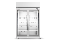 SKOPE SKFT1300N-A 2 Glass Door Upright Display or Storage Freezer