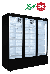 Exquisite DC1100 Black Three Glass Door Upright Display Refrigerator